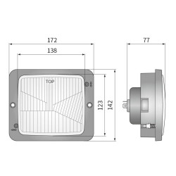 Reflektor lampa z ramka Zetor Fendt Case Atlas Wesem RE.22778