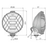 Halogen reflektor drogowy dalekosiężny okragly 183mm niebieski chrom