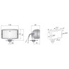 Reflektor halogen dalekosiężny 138x78mm komplet 2 sztuk