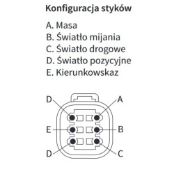 Reflektor lampa przedni lewy zlacze koparka ladowarka JCB Agri