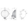 Reflektor halogen dalekosiężny RING LED 12V 183mm
