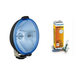 Halogen reflektor drogowy dalekosiężny okragly Fi 152 niebieski + H3