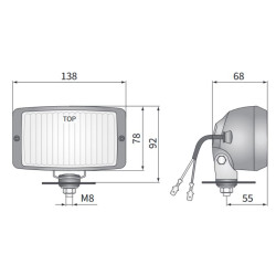 Halogen reflektor drogowy dalekosiężny 138x78x68 WESEM HM2.19271