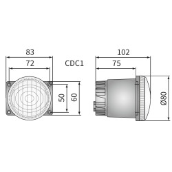 Halogen przeciwmgielny LED 80X102 Wesem