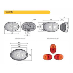 Lampa przednia kierunkowskaz John Deere Ursus Zetor Proxima Forterra