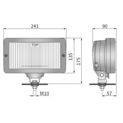 Halogen drogowy Zelmot 241x135mm Wesem 0662.43300