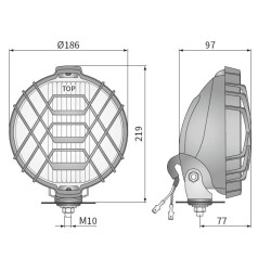 Halogen drogowy okragly przedni CHROM Wesem HO2.15260
