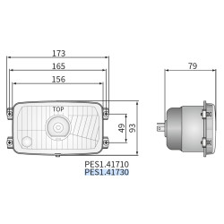 Reflektor lampa H4 Zetor Ursus Fendt John Deere