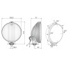 Reflektor halogen dalekosiężny RING LED 24V 183mm niebieski 14DNI