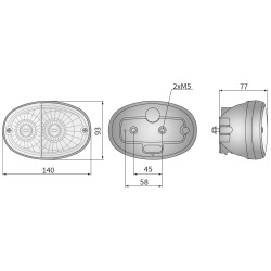 Lampa przednia kierunkowskaz lewa + prawa kpl John Deere 6030 7030