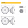 Reflektor lampa 177mm H4 CLEAR 14DNI