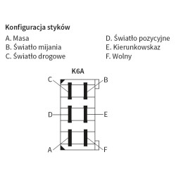 Reflektor przedni prawy koparka ladowarka plug kombajn