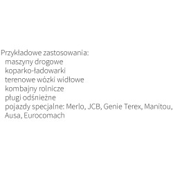 Reflektor przedni prawy koparka ladowarka plug kombajn