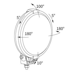 Reflektor halogen przeciwmgielny 190mm chrom TIR ciezarowka BUS