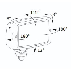 Lampa lampy halogen halogeny światła jazdy dziennej LA2 138x78 Wesem