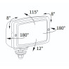 Lampa lampy halogen halogeny światła jazdy dziennej LA2 138x78 Wesem