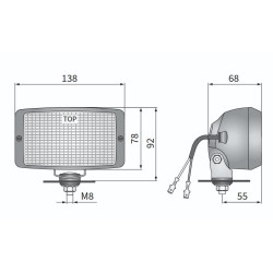 Lampa lampy halogen halogeny światła jazdy dziennej LA2 138x78 Wesem