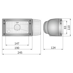 Reflektor lampa z kierunkowskazem Wesem lewy REPR2.42783