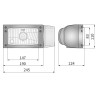 Reflektor lampa z kierunkowskazem Wesem lewy