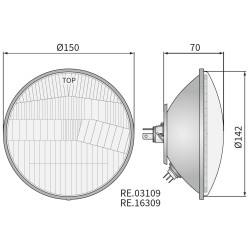 Reflektor lampa typu H4 Ursus Zetor WESEM