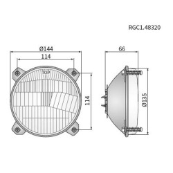 Reflektor lampa przód H4 Ford 10 2310 2610 2810 3610 4110 5610 6410