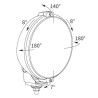 Halogen reflektor drogowy Chrom RING LED x2 WESEM