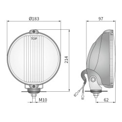 Halogen reflektor drogowy Chrom RING LED x2 WESEM