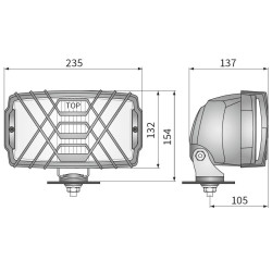 Halogen drogowy 220x123mm CHROM Wesem HP5.26586