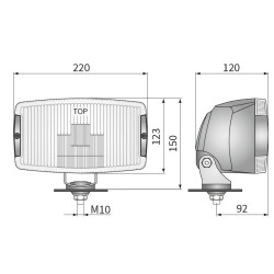 Halogen drogowy 220x123mm CHROM Wesem HP5.26586