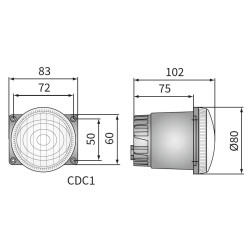 Halogen przeciwmgielny Wesem LED Fi80 - 1szt - Wesem CDC1.47200