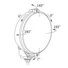 Halogen reflektor drogowy RING LED 12V 183mm niebieski