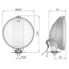 Halogen reflektor drogowy RING LED 12V 183mm niebieski