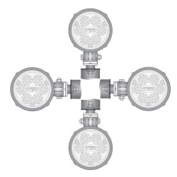 Reflektor halogen dalekosiężny drogowy LED 117mm