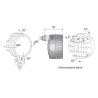 Reflektor halogen dalekosiężny drogowy LED 117mm