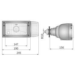 Reflektor lampa H4 z kierunkowskazem Wesem prawy