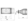 Reflektor lampa H4 z kierunkowskazem Wesem prawy