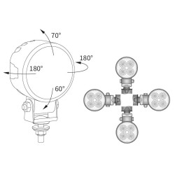 Lampa robocza LED 2000LM 12-24V Wesem