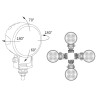 Lampa robocza LED 2000LM 12-24V Wesem