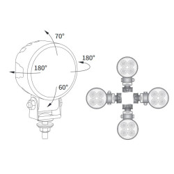Lampa robocza LED 1000lm rozproszone gniazdko PROMOCJA CRC5A.49456