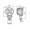 Lampa robocza halogen LED 2000LM kabina obrotowa rozproszone wiązka CRC5H.53370