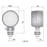 Lampa robocza LED 800LM 66mm wiazka rozproszona Quad Maszyny CRC4C.57900