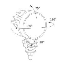Lampa robocza LED 800LM 66mm wiazka rozproszona Quad Maszyny CRC4C.57900